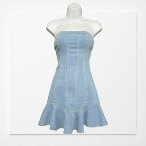 Strapless Denim Dress